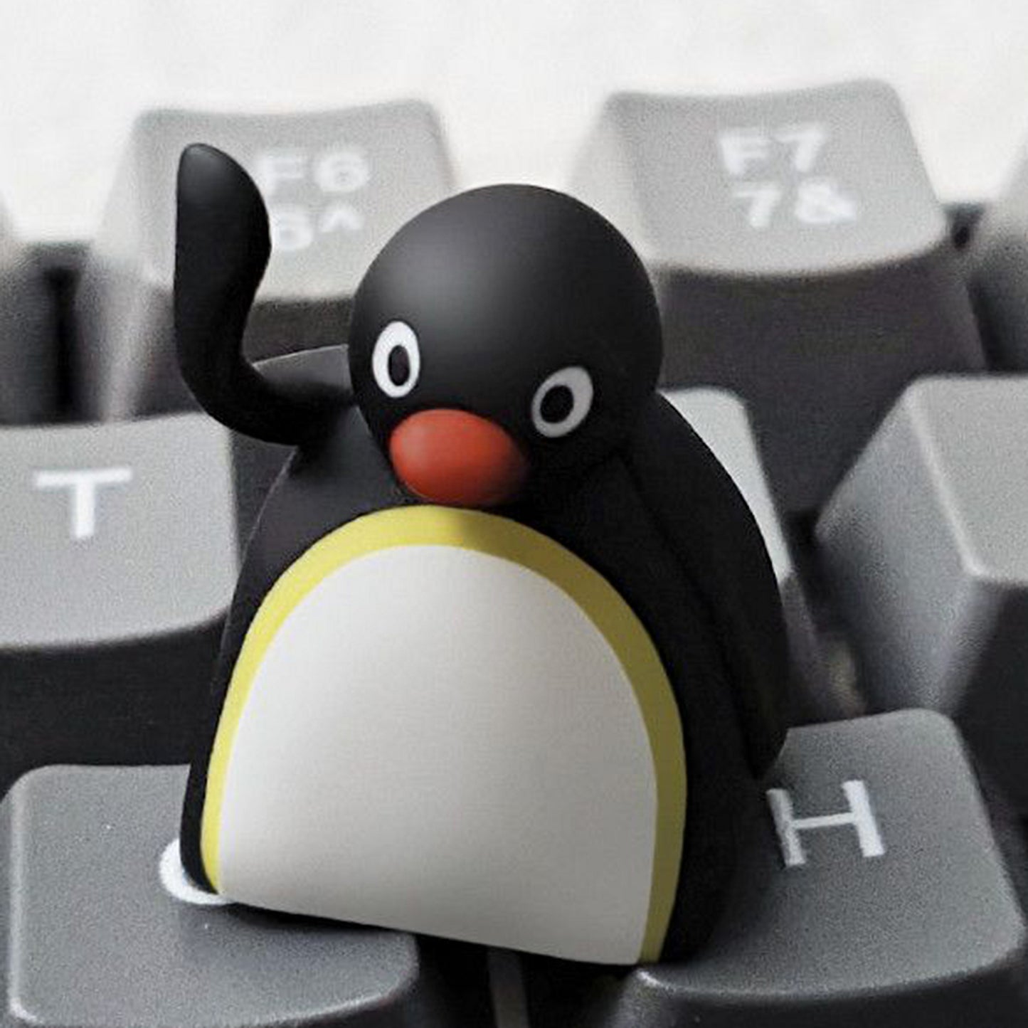 YMDK Penguin Cute Personalized Keycaps Resin Creative Novelty DIY Custom Keycaps for MX Mechanical Keyboard