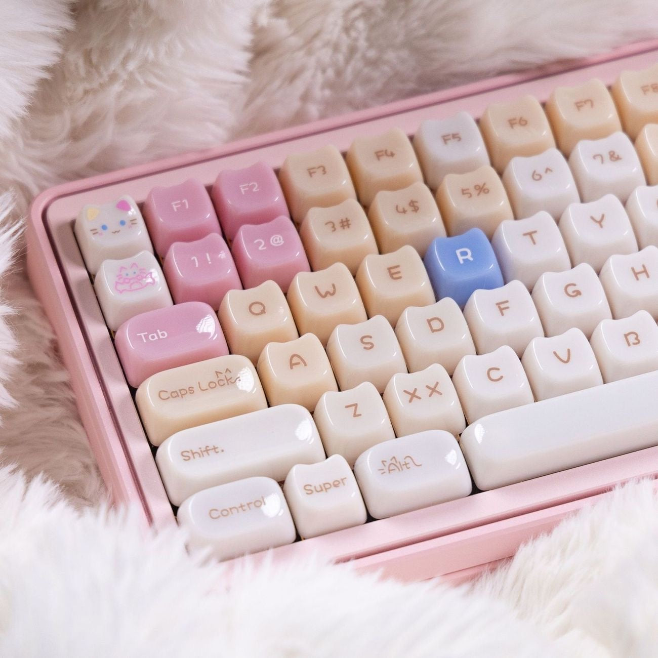 YMDK 148 Keys Ragdoll Cat Top Print MAO Profile PC Material Custom Keycaps for 65/75/87/98/100/104 MX Mechanical keyboard