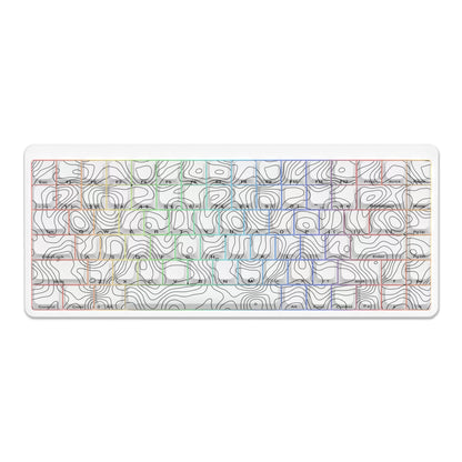 YMDK 131 Blcak Contour Lines Low Profile PBT Double Shot Keycaps for MX Mechanical Keyboards