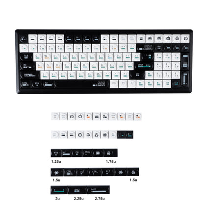 YMDK Bricks Full Set 138 keys Keycaps Classic Blocks Theme Color UV Print Frosted Low Profile Keycap for Mechanical Keyboard 104 87 84 68 61