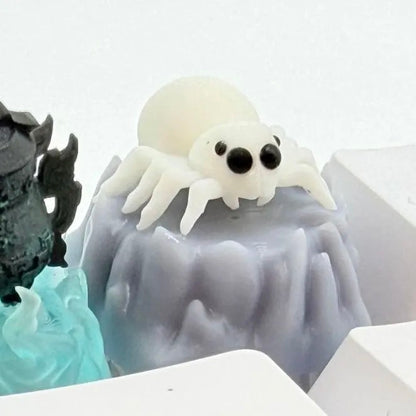 Xutian Ding Backlit Artisan Keycap, Han Li Palm Heaven Bottle 3D Custom Keycap, Creative Stereo Resin Keycap for MX Mechanical Keyboard