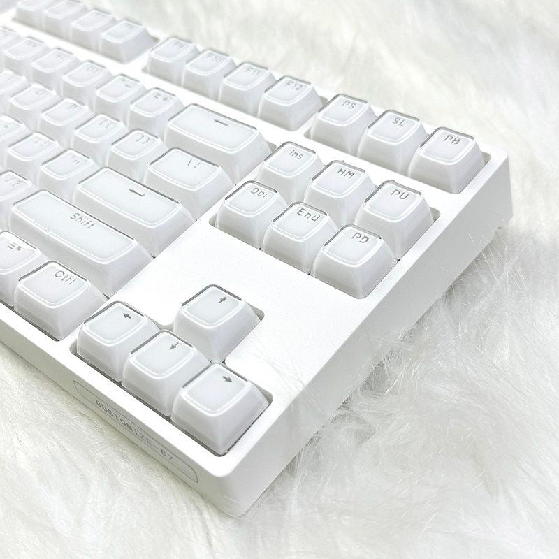 YMDK Crystal Jelly Pudding Keycaps 113 Keys Keycap OEM Profile PC Acrylic for 68/75/84/87/108 MX Mechanical Keyboards