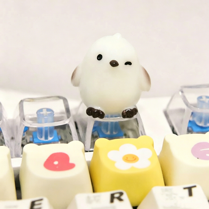 YMDK Tit Bird Personality Keycaps Cute Interesting Parrot Keycap Homemade Resin Key Caps for MX Mechanical Keyboard