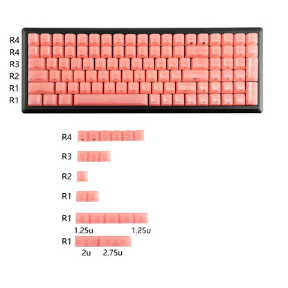 YMDK 119 Keys Jellyfish Keycaps Side Print Shine Through MDA Profile PC Material Custom Keycap for MX Mechanical Keyboards
