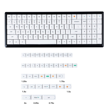 YMDK Bricks Full Set 138 keys Keycaps Classic Blocks Theme Color UV Print Frosted Low Profile Keycap for Mechanical Keyboard 104 87 84 68 61