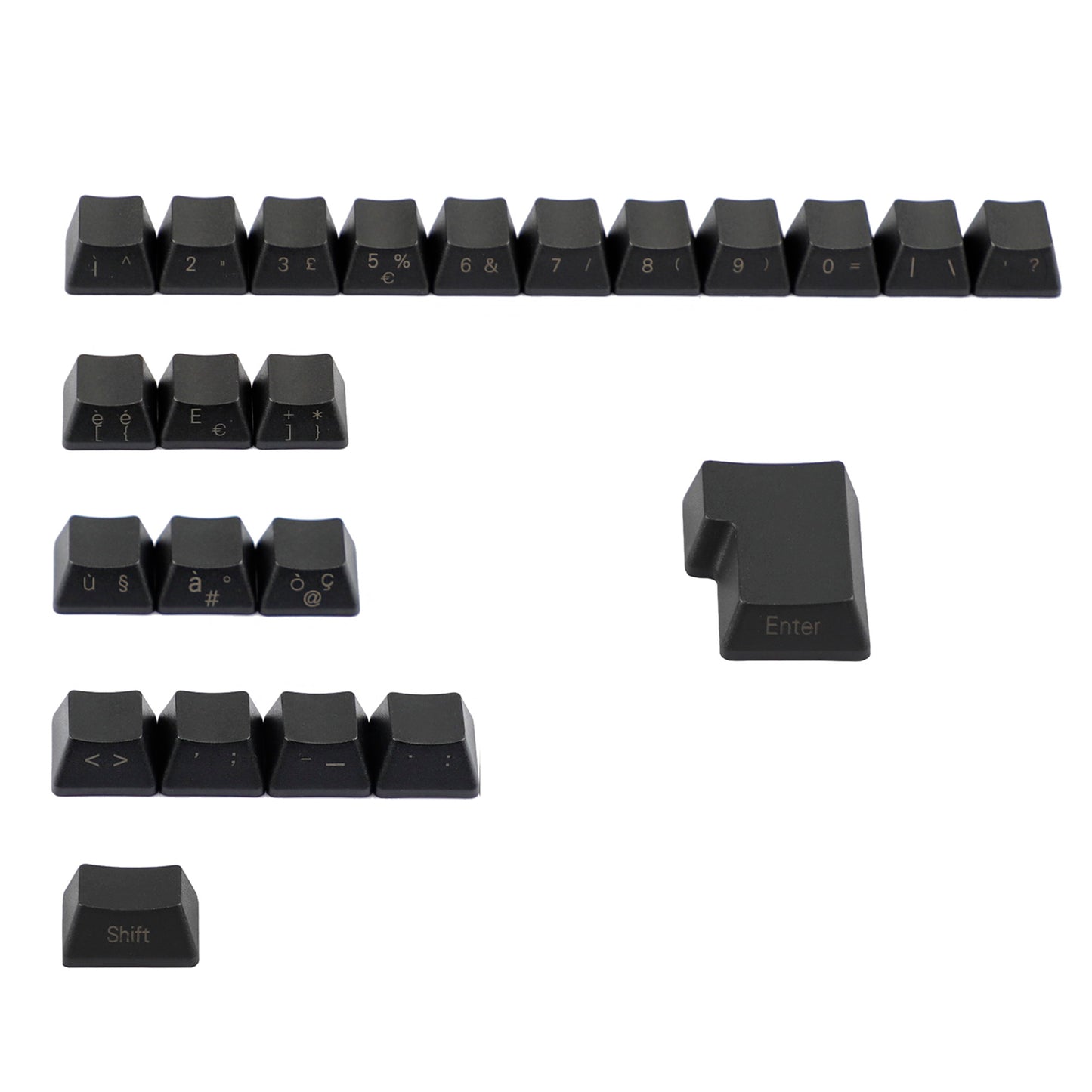 YMDK 125 Laser-Etched Dolch Keycaps (Side Printed Support UK Italian Spain De ISO)