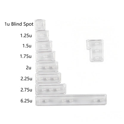 YMDK White Clear Blank Keycaps MOA Profile Modifier Blind Spot ISO Enter Space Shift Keys 1.25u 1.5u 1.75u 2u 2.25u 2.75u 6.25u DIY
