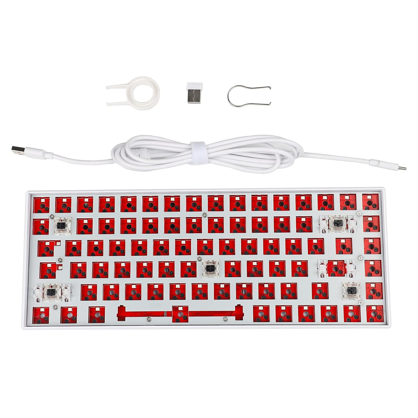 NC 84 Keys 75% RGB Detachable USB Wired Bluetooth 2.4G Three Mode Hotswap Kailh Socket DIY Kit