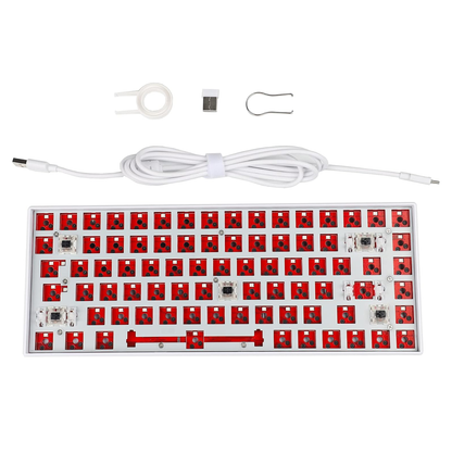NC 84 Keys 75% RGB Detachable USB Wired Bluetooth 2.4G Three Mode Hotswap Kailh Socket DIY Kit