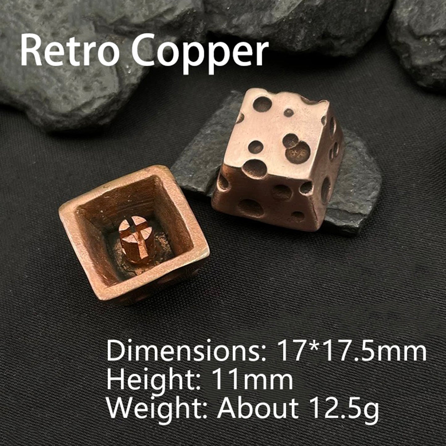 YMDK 1pcs Retro Brass White Purple Copper Three Color Cheese Themed Unique Dark Style Creative Keycaps for MX Mechanical Keyboards