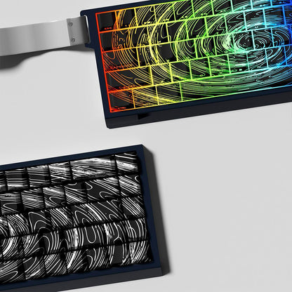 YMDK Lightning 140 Key Keycaps Side-lit PBT+PC Cherry Profile Five-sided Dye Sub Shine Through Custom Keycap for MX Mechanical Keyboard 61/64/68/84/87/100/104/108 Layout