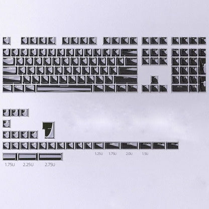 YMDK 136 Keys Jelly Black Double-shot PC Material OEM Profile Top Side Print Keycaps for 61/68/84/104/108 MX Mechanical Keyboard