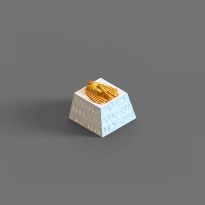 YMDK Egyptian White Personalized Keycaps Creative Resin for MX Switches Mechanical Keyboard