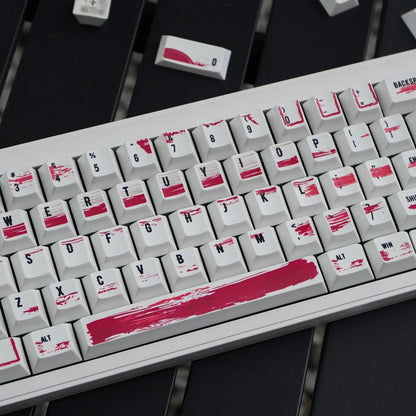 YMDK Sincere Meeting Theme Keycap Full Set 132 Keys Cherry Profile PBT Dye Sub for MX Mechanical Keyboard
