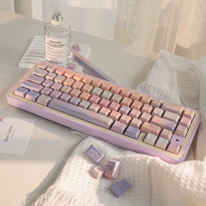 YMDK Dopamine Story Cherry Profile 5 Sides Over Dye Sub Thick PBT KEYCAP for MX Mechanical Keyboard