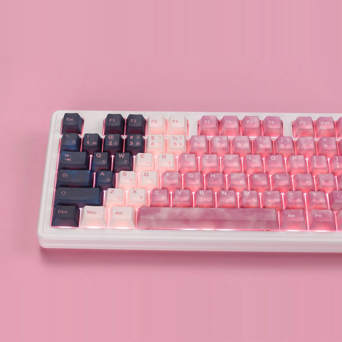 YMDK Zashiki-warashi Theme Creative Two-dimensional Animation PBT Dye sublimation Light Transmission Cherry Profile for Mechanical Keyboard