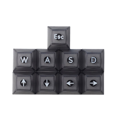 YMDK UV Print DSA WASD Arrow ESC Keycap 1.25mm ABS Transparent For MX Switches Keyboard