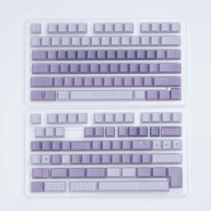 YMDK Wisteria Bookstore Theme Keycaps Full Set 137 Keys Sidelit Cherry Profile PBT Dye Sub Keycap for MX Mechanical Keyboard