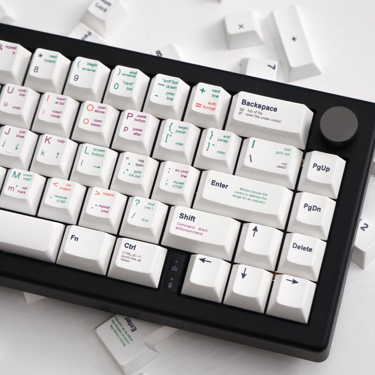 YMDK White Programmer Keycaps Full Set 139 Keys PBT Dye Sub Cherry Profile Keycaps Creative Novel Interesting Keycaps for 64/68/75 MX Key Mechanical Keyboard