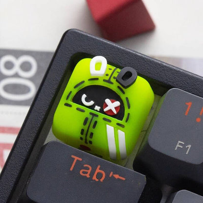 YMDK Rabbit Shark Personalized Keycaps Cute Cartoon Novel Homemade Resin Art Keycaps for MX Mechanical Keyboard