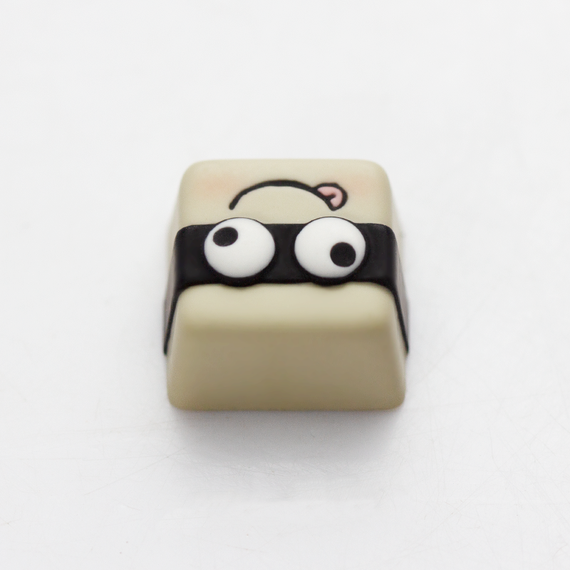 YMDK Funny Expression Personality Keycaps Cute Interesting keycap Homemade Resin Key Caps for MX Mechanical Keyboard