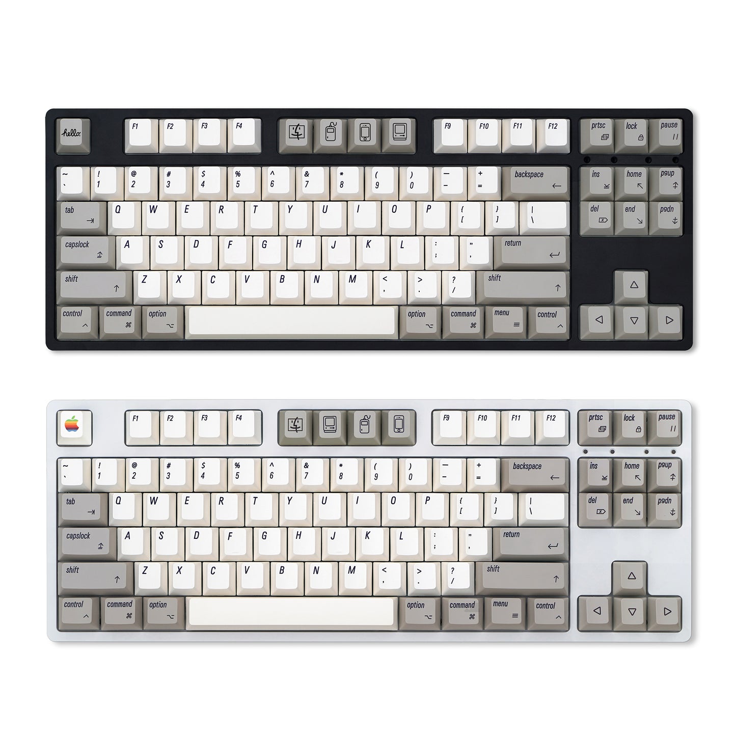 YMDK English Korean 135 Keys MAC Apple Retro Keycaps Cherry Profile PBT Dye Sublimation for 75/87/98/104/108 MX Mechanical Keyboard
