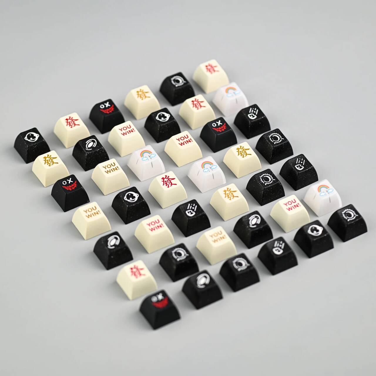 YMDK Fortune Planet Personalized Keycaps Creative Novel Keycap Dye Sub PBT Key Caps for MX Mechanical Keyboard