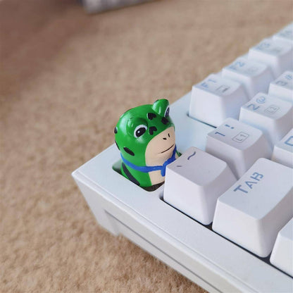 YMDK Frog Personality Keycaps Cute Interesting Keycap Homemade Resin Key Caps for MX Mechanical Keyboard