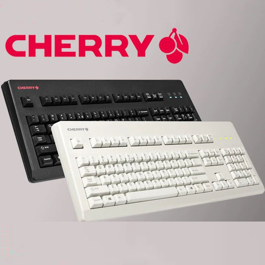 CHERRY G80-3000 3494 black & white plastic case mechanical keyboard black green silent red switch retro typing mechanical keyboard