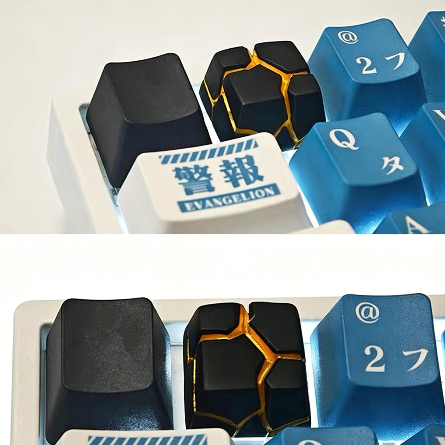 YMDK Rock Crevice Artisan Resin Keycaps R4 Unique Creative Shine Through for MX Mechanical keyboard