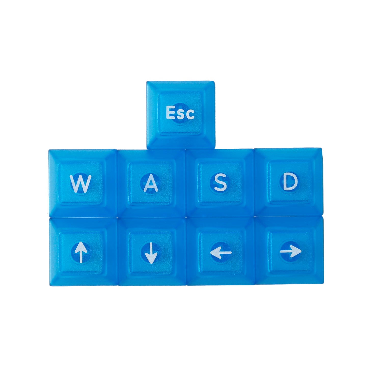 YMDK UV Print DSA WASD Arrow ESC Keycap 1.25mm ABS Transparent For MX Switches Keyboard