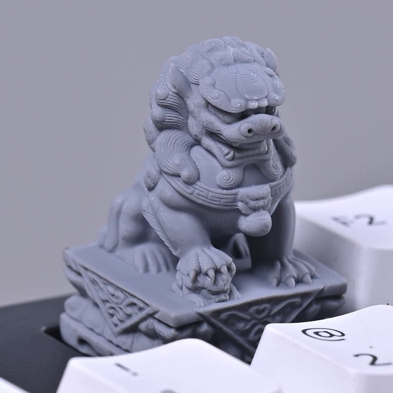 YMDK Stone Lion Theme Keycap 3D Three-dimensional Relief Creative Resin ESC Personalized Key Caps for Mechanical Keyboard