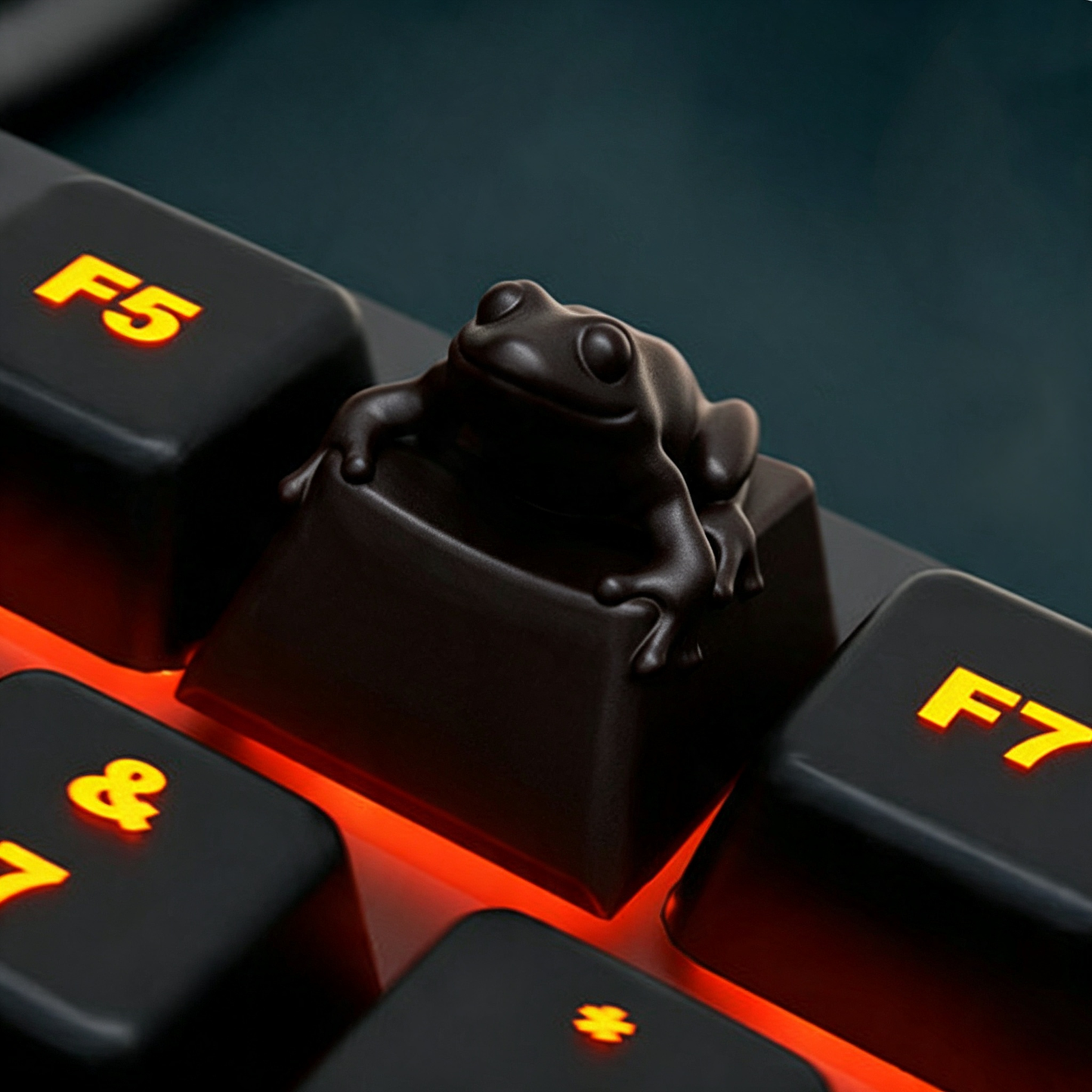 YMDK Esc Key Cute Frog Novelty Keycap Personalized Handmade Resin Creativity Custom Keycaps for MX Mechanical Keyboards
