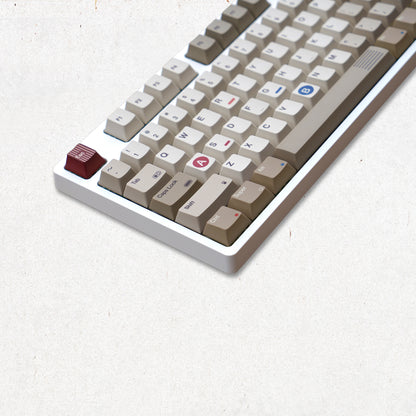 YMDK 133 Keys 1989 Dye Sub PBT Cherry Profile Top Print Keycap for 61 68 75 84 87 96 104 108 MX Mechanical Keyboard Layout