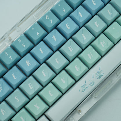 YMDK The Gift of Rain Theme Keycaps Full Set 127 Keys XDA Profile PBT Dye Sub Keycap for MX Mechanical Keyboard