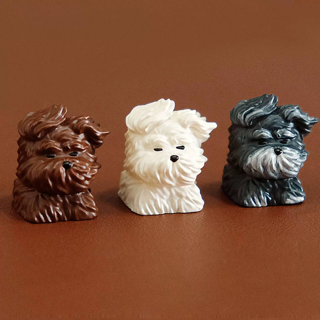 YMDK Wind-blown Puppy Personality Keycaps Interesting Cute Creative Keycap 3D Print Resin Key Caps for MX Mechanical Keyboard