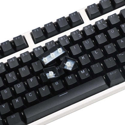 YMDK 123 German ISO Double Shot PBT Shine Through OEM Profile Keycap set For MX Switches 68 84 96 61 87 104 Mechanical Keyboard