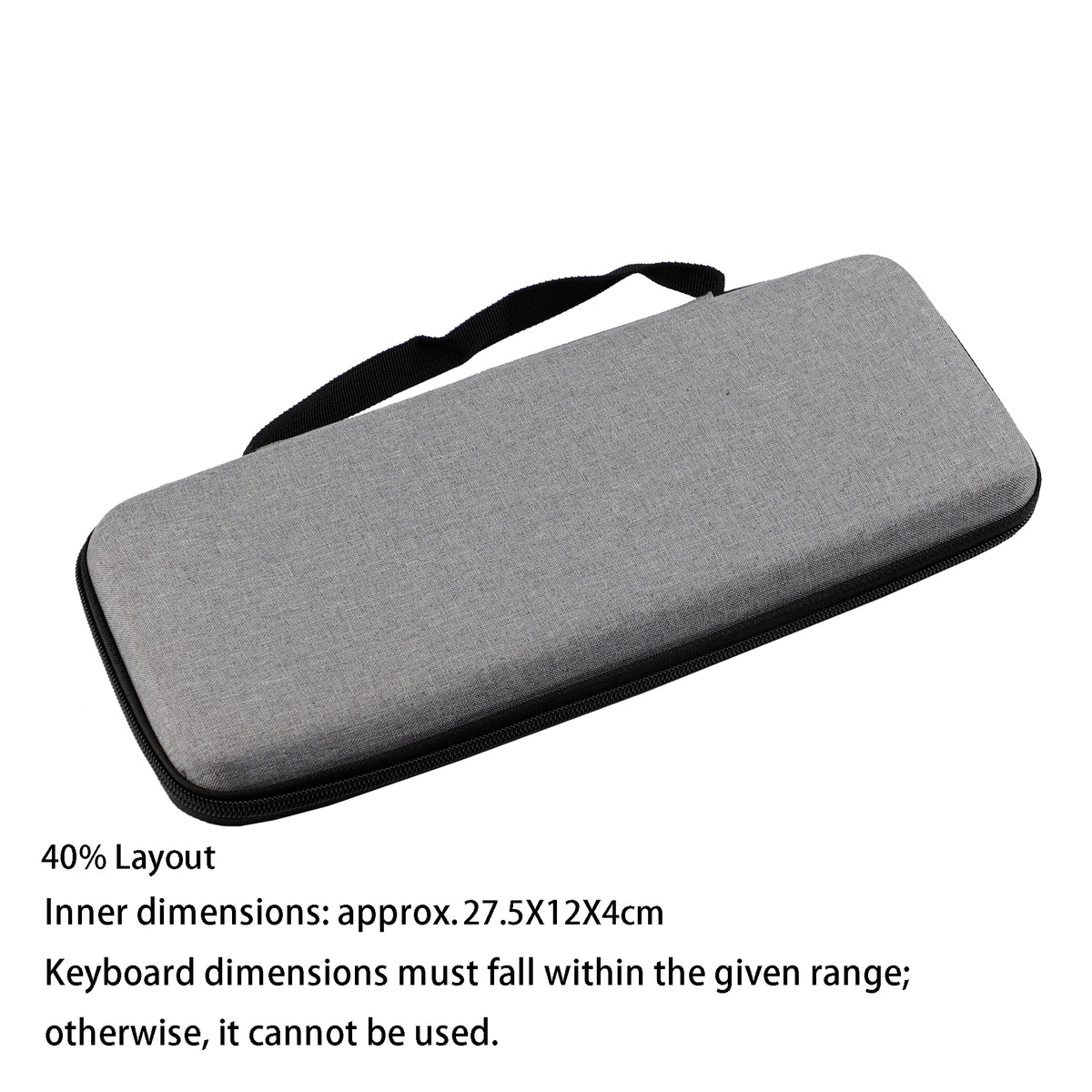 YMDK Gray Hard EVA Keyboard Storage Case, Shock Absorption Waterproof Protective Bag for Magnetic Switch Mechanical Keyboard