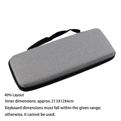 YMDK Gray Hard EVA Keyboard Storage Case, Shock Absorption Waterproof Protective Bag for Magnetic Switch Mechanical Keyboard