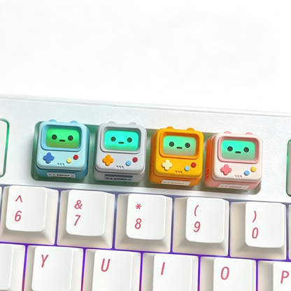 YMDK Retro Game Console Shine Through Artisan Keycap, Cute Novelty Custom MX Key Cap, DIY Mod Replacement for Mechanical Keyboards