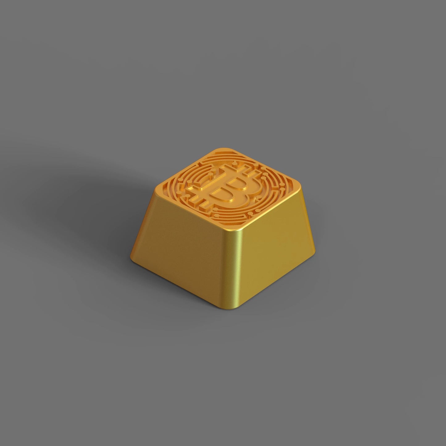 YMDK 1pcs Square Gold Coin Theme Keycap Personalized Electroplated Zinc Alloy 1u Keycaps for MX Mechanical Keyboard