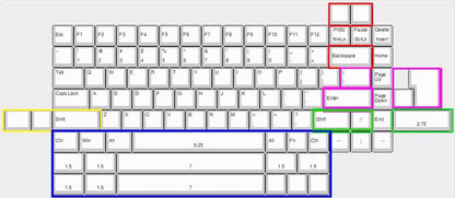 YMD-84 75% 84 FR4 Plate For YMD75 75% 84 Keyboard ANSI ISO Layout KBD75