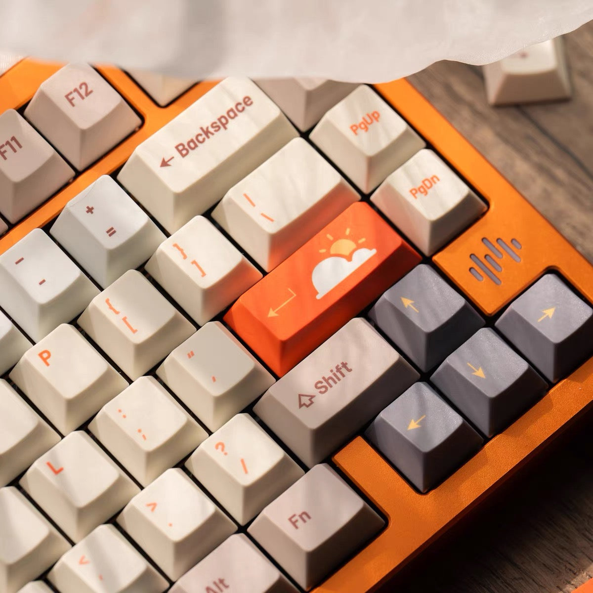 YMDK Weather Theme 143 Keys PBT Dye-Sub Keycaps Set for 61/84/87/104/108 MX Mechanical Keyboards