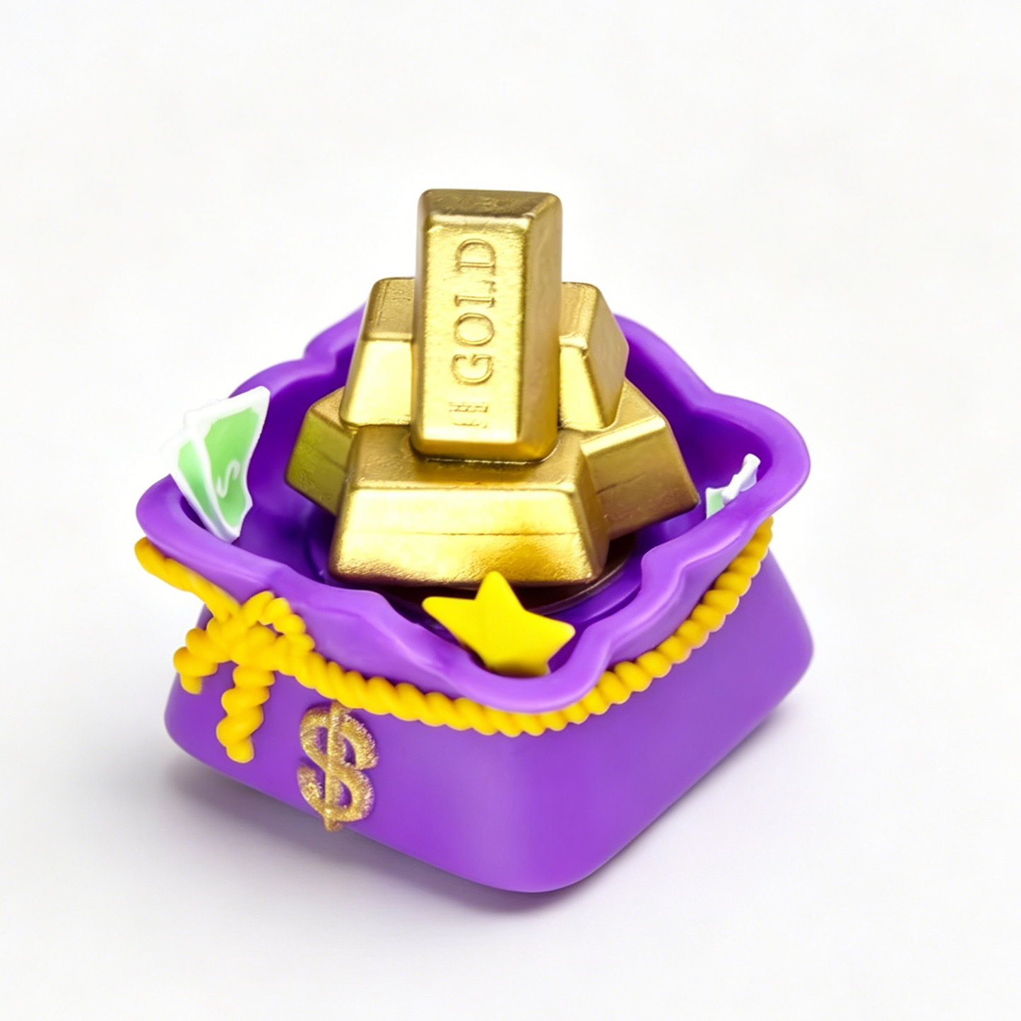 YMDK 1pcs Rotatable "Make Big Money" Theme Personalized Keycaps Creative Esc Keys Resin Keycap for MX Mechanical Keyboards