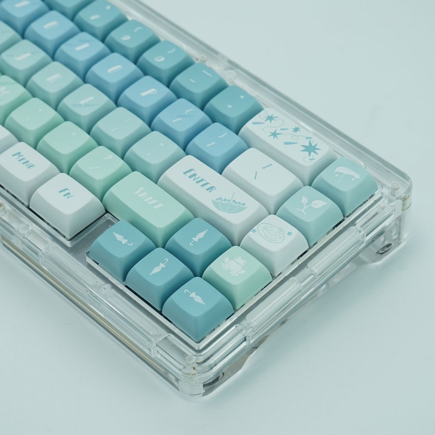 YMDK The Gift of Rain Theme Keycaps Full Set 127 Keys XDA Profile PBT Dye Sub Keycap for MX Mechanical Keyboard