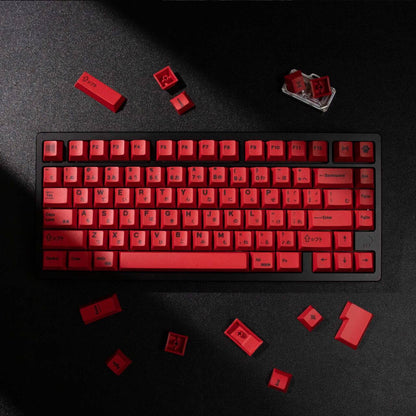 YMDK Minimalist English Japanese Thai Full Set Keycaps PBT Dye Sub  Cherry Profile for 61/75/87/98/100/104 MX Mechanical Keyboard