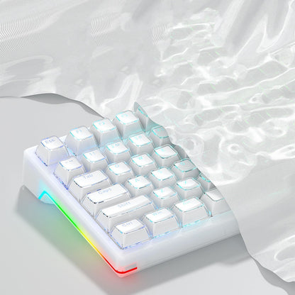 YMDK Crystal Jelly Pudding Keycaps 136 Keys Backlit Keycap Double Shot PC Acrylic for 68/75/84/87/108 MX Mechanical Keyboards