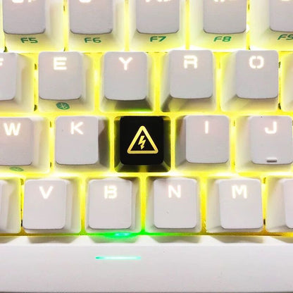 YMDK With Electricity and Up Creative Key Caps Interestingly Personalized Keycaps R4 ESC Key Translucent for Mechanical Keyboard