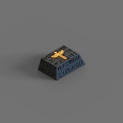 YMDK Egyptian Black Personalized Keycaps Creative Resin for MX Switches Mechanical Keyboard