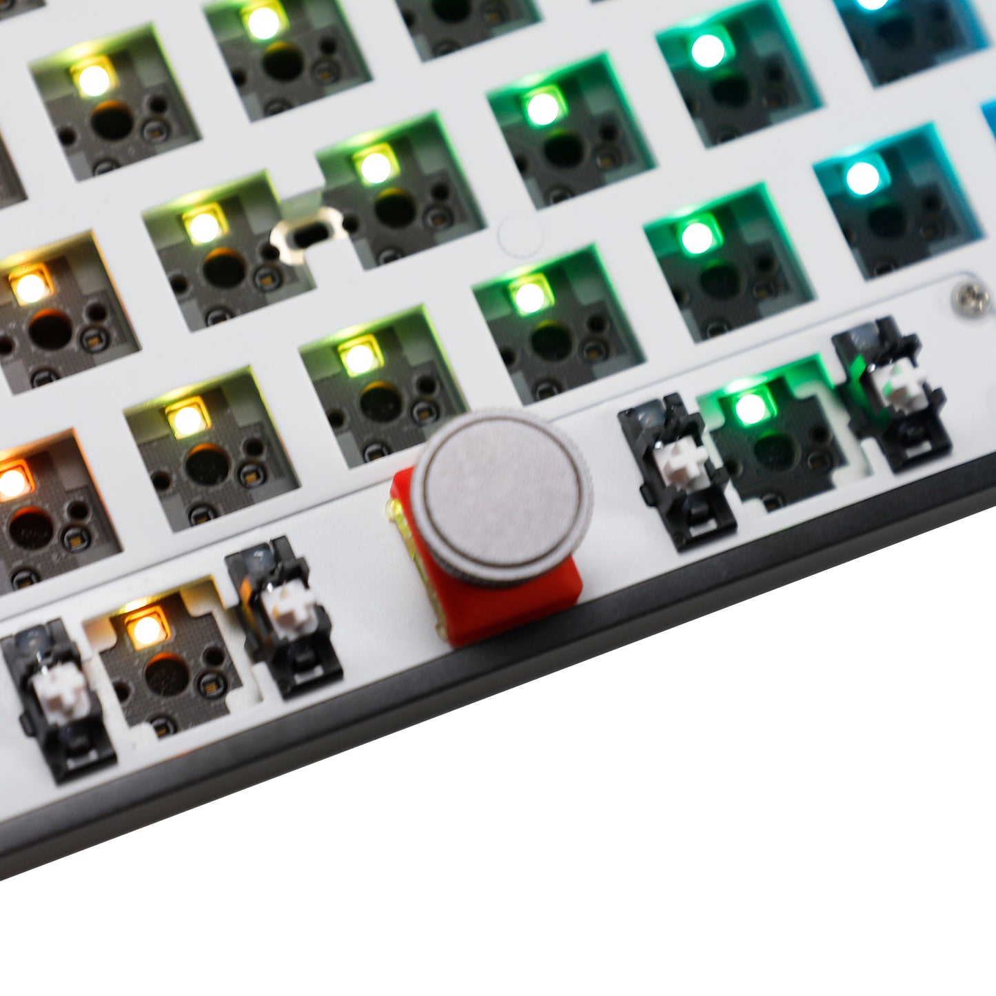 GK61 Pro RGB Wired Gasket Hot Swap Hot-swappable Knob 60% Fully Programmable NKRO Keyboard Kit（Support QMK VIA Support Split space ）